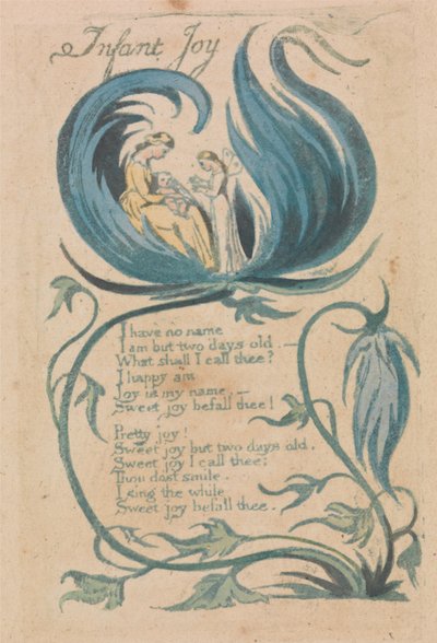 Songs of Innocence and of Experience, Plate 28, Infant Joy (Bentley 25) by William Blake